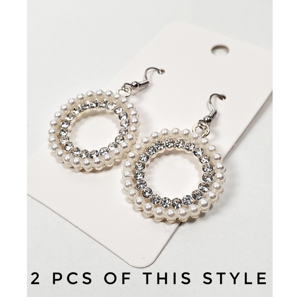 Faux Pearl Earrings Pack of 3 Wholesale, Pearl Jewelry Women Starter Boutique - Picture 3 of 5